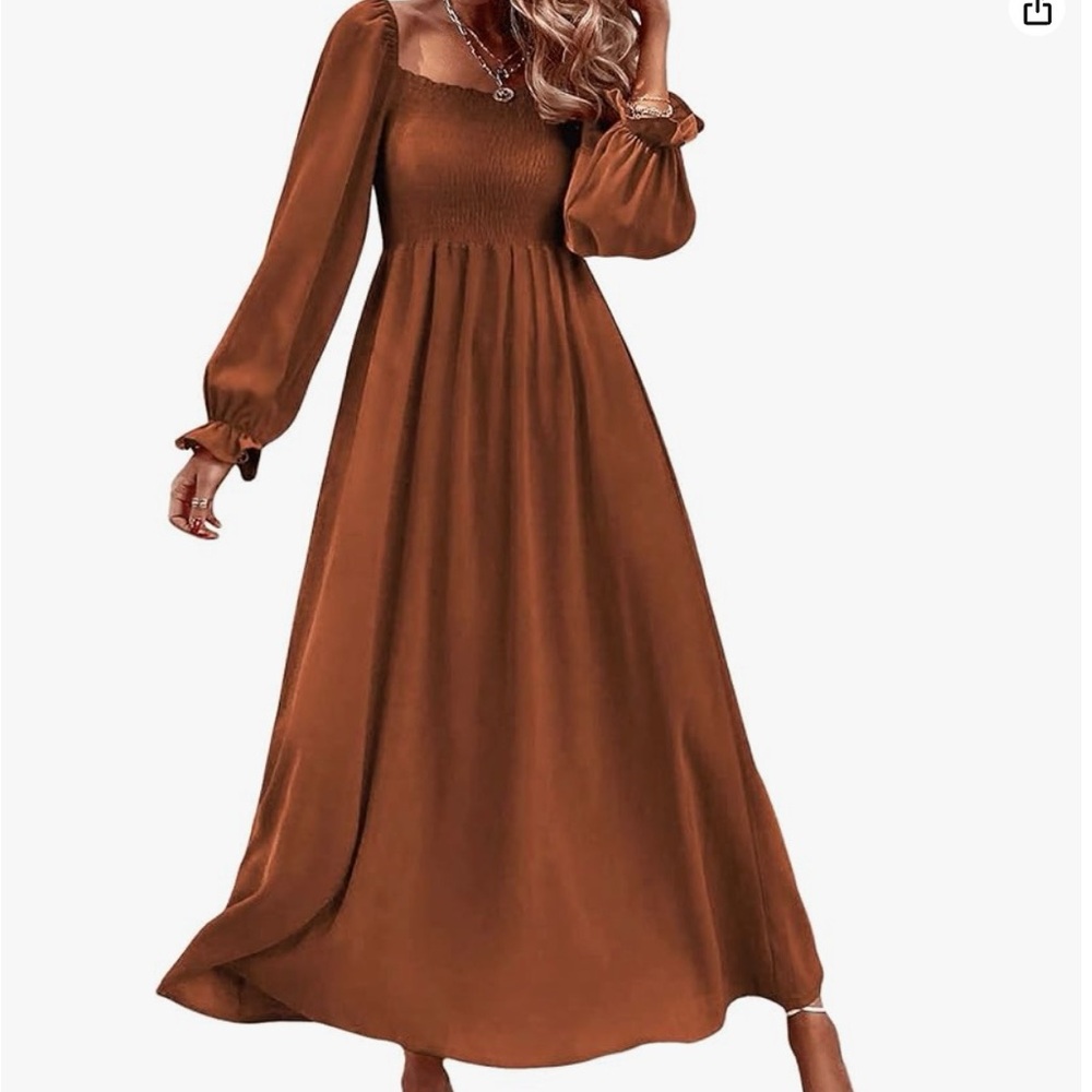 Elegant Brown Maxi Dress